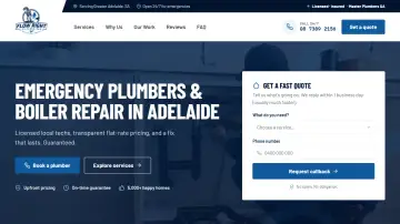 Preview of the Flow Right Plumbing website