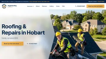 Preview of the Aegis Roofing website