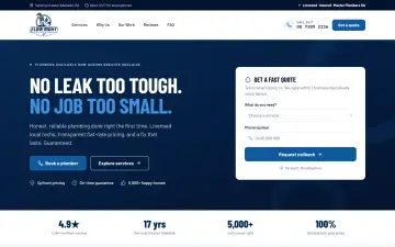 Preview of the Flow Right Plumbing website